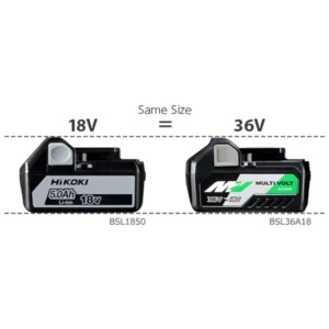 Hikoki 36V 2.5Ah and 18V 5.0Ah Slide Battery (BSL36A18)
